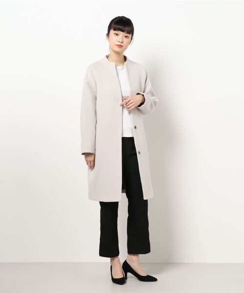NOMBRE IMPAIR（ノンブルアンペール）の「二重織ﾋﾞｰﾊﾞｰ ﾎﾞﾄﾙﾈｯｸｺｸｰﾝｺｰﾄ