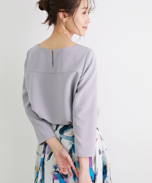 ROPE' PICNIC(ロペピクニック)の「【360°ウルトラストレッチ】ペプラムブラウス(シャツ/ブラウス・レディース・ホワイト/ライトグレー/ブルー/ネイビー・38/40)」の4枚目の写真