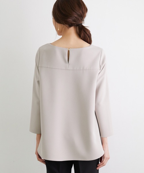 ROPE' PICNIC(ロペピクニック)の「【360°ウルトラストレッチ】ペプラムブラウス(シャツ/ブラウス・レディース・ホワイト/ライトグレー/ブルー/ネイビー・38/40)」の6枚目の写真