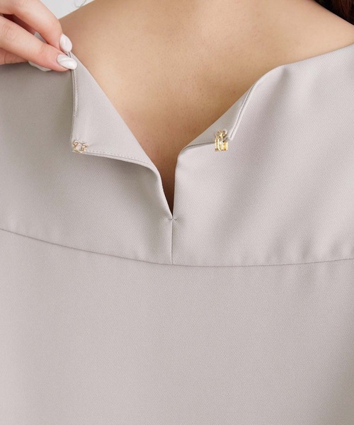 ROPE' PICNIC(ロペピクニック)の「【360°ウルトラストレッチ】ペプラムブラウス(シャツ/ブラウス・レディース・ホワイト/ライトグレー/ブルー/ネイビー・38/40)」の9枚目の写真