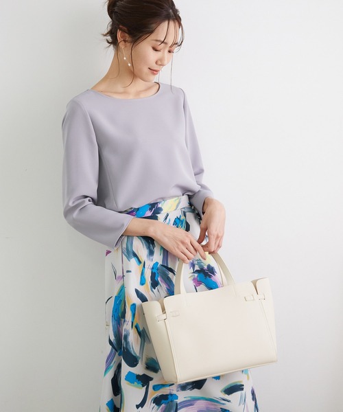 ROPE' PICNIC(ロペピクニック)の「【360°ウルトラストレッチ】ペプラムブラウス(シャツ/ブラウス・レディース・ホワイト/ライトグレー/ブルー/ネイビー・38/40)」の13枚目の写真