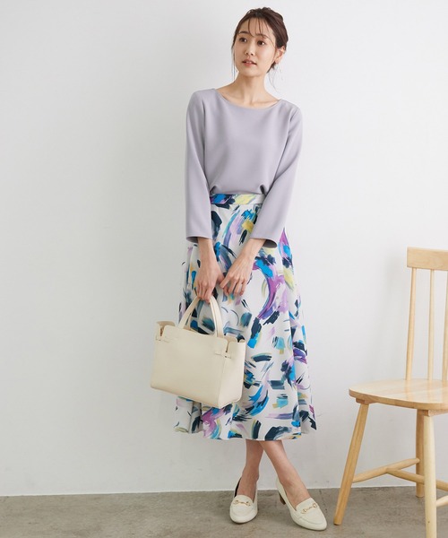 ROPE' PICNIC(ロペピクニック)の「【360°ウルトラストレッチ】ペプラムブラウス(シャツ/ブラウス・レディース・ホワイト/ライトグレー/ブルー/ネイビー・38/40)」の14枚目の写真