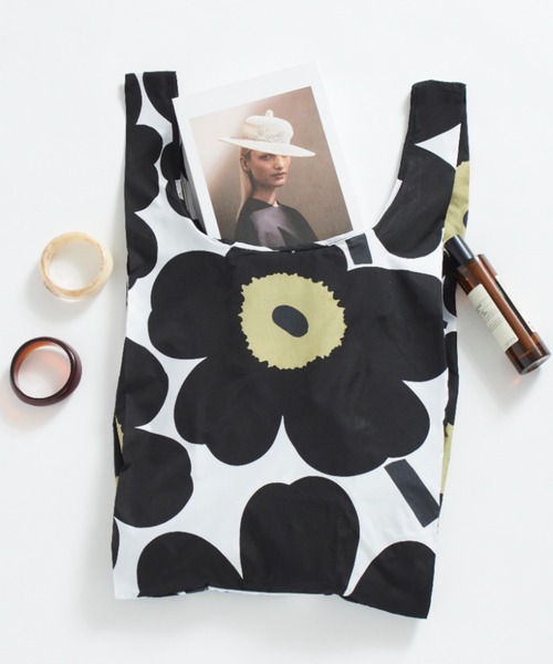 SETUP7（セットアップセブン）の「【marimekko】ショッピング エコバック（エコバッグ/サブバッグ・レディース・ブラック系その他2/ブラック/ブラック系その他3/レッド/その他1/その他2/その他3/その他4/その他5/その他6・FREE）」の3枚目の写真