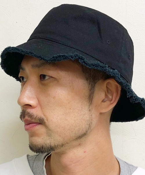 Basiquenti（ベーシックエンティ）の「【Basiquenti】Furinge Bucket Hat BATT-11674（ハット・メンズ・ブラック/オフホワイト/ベージュ・FREE）」の2枚目の写真