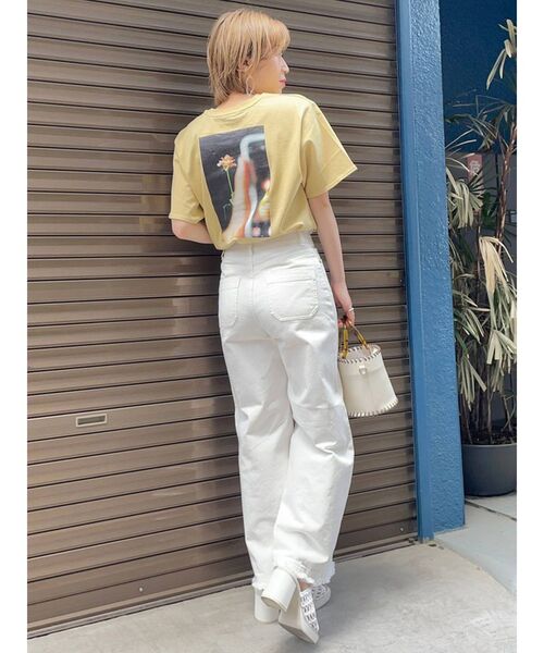 MURUA（ムルーア）の「フリンジスリットワイドパンツ（その他パンツ・レディース・ホワイト/イエロー・1/2）」の16枚目の写真