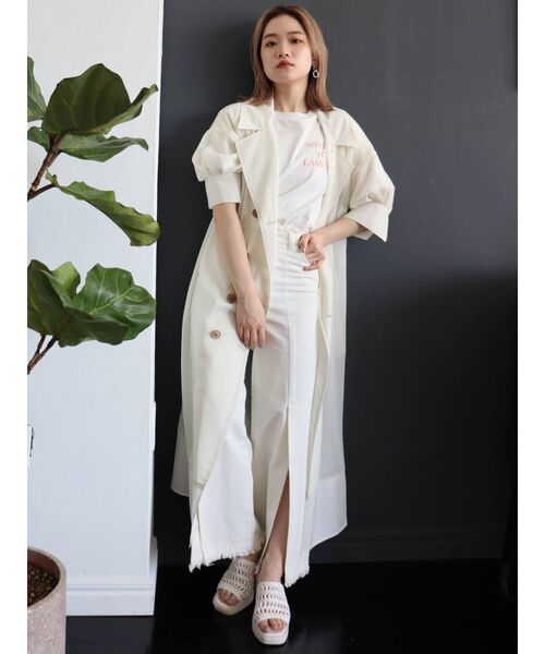 MURUA（ムルーア）の「フリンジスリットワイドパンツ（その他パンツ・レディース・ホワイト/イエロー・1/2）」の20枚目の写真