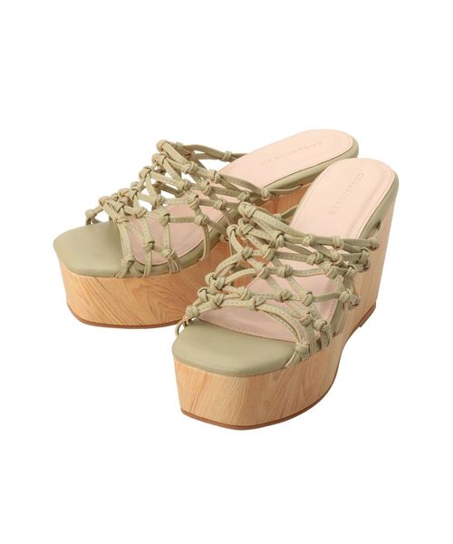 MERCURYDUO（マーキュリーデュオ）の「マクラメ編みウエッジソールサンダル（サンダル・レディース・ミント/ブラウン/アイボリー・36/38/34）」の11枚目の写真