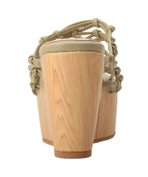 MERCURYDUO（マーキュリーデュオ）の「マクラメ編みウエッジソールサンダル（サンダル・レディース・ミント/ブラウン/アイボリー・36/38/34）」の8枚目の写真