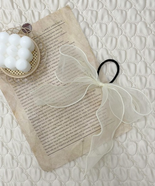 apres jour（アプレジュール）の「【apres jour×ARIAZ】オーガンジーリボンヘアゴム（ヘアゴム・レディース・ブラック/ベージュ/アイボリー/ミント/ラベンダー/ライトピンク/グリーン・FREE）」の19枚目の写真