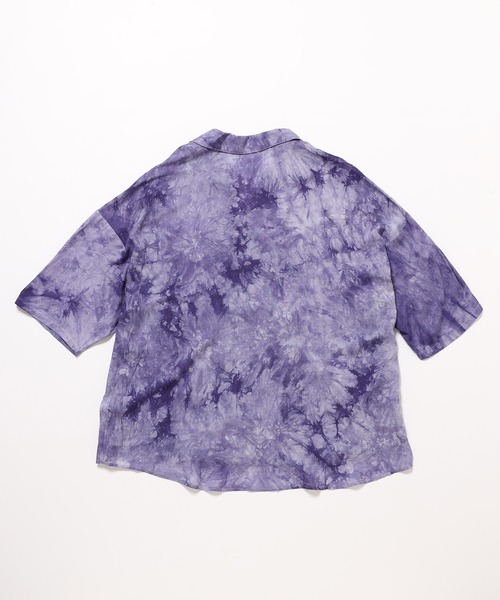 ADAM ET ROPE'(アダムエロペ)の「【アウトレット店舗・WEB限定】タイダイオープンカラーSH(シャツ/ブラウス・メンズ・ライトグリーン/ブルー・LL/M/L)」の5枚目の写真