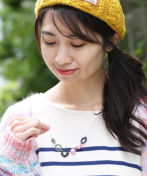 チチカカ(チチカカ)の「カラフルパーツネックレス(ネックレス・レディース・ベージュ/オレンジ/ネイビー・FREE)」の15枚目の写真