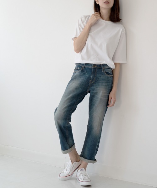 RUGGEDWORKS（ラゲッドワークス）の「ロールアップストレートパンツ（その他パンツ・レディース・ブルー/インディゴブルー・LL/LARGE/MEDIUM/3L）」の11枚目の写真