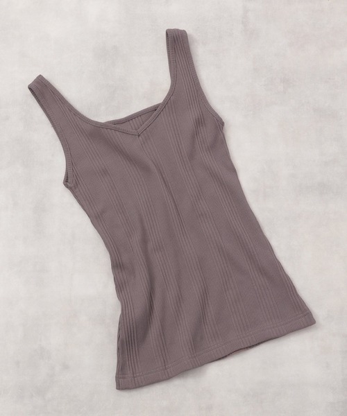 Heather（ヘザー）の「２ＷＡＹリブタンク　948169（タンクトップ・レディース・ブラック/ブラウン/グレー・FREE）」の3枚目の写真