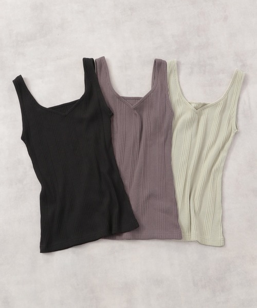 Heather（ヘザー）の「２ＷＡＹリブタンク　948169（タンクトップ・レディース・ブラック/ブラウン/グレー・FREE）」の12枚目の写真
