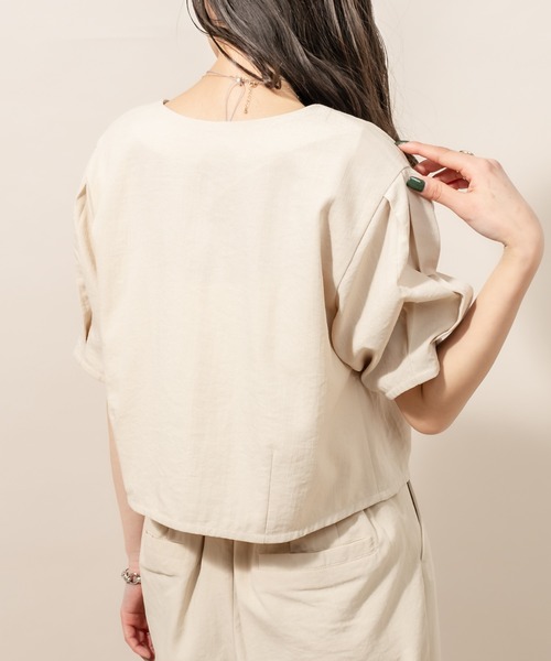 mline（エムライン）の「[mline] WEB限定 シャツジャケット（テーラードジャケット・レディース・ベージュ/ブルー/イエロー・FREE）」の9枚目の写真