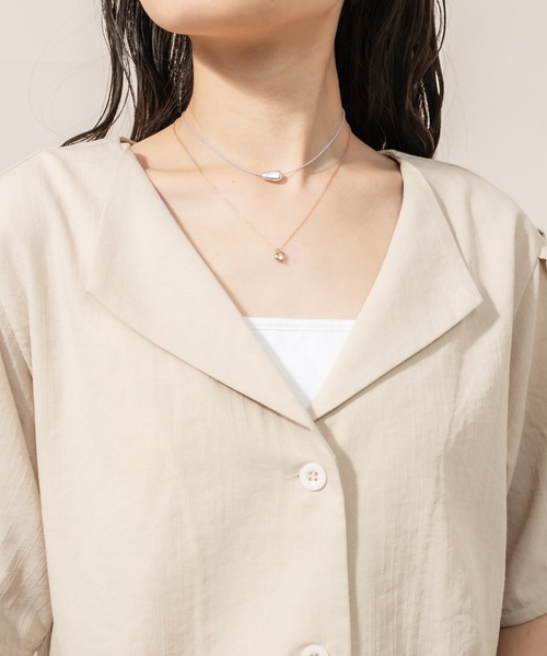 mline（エムライン）の「[mline] WEB限定 シャツジャケット（テーラードジャケット・レディース・ベージュ/ブルー/イエロー・FREE）」の10枚目の写真