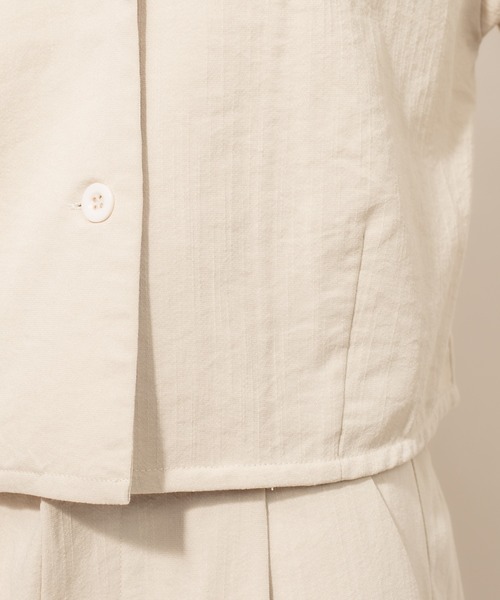 mline（エムライン）の「[mline] WEB限定 シャツジャケット（テーラードジャケット・レディース・ベージュ/ブルー/イエロー・FREE）」の6枚目の写真