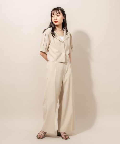 mline（エムライン）の「[mline] WEB限定 シャツジャケット（テーラードジャケット・レディース・ベージュ/ブルー/イエロー・FREE）」の12枚目の写真