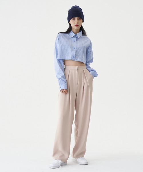 FEKETE(フェケテ)の「FEKETE MADE CROPPED SHIRT(シャツ/ブラウス・レディース・ホワイト/ライトブルー/ブルー・FREE)」の5枚目の写真