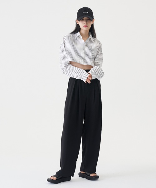 FEKETE(フェケテ)の「FEKETE MADE CROPPED SHIRT(シャツ/ブラウス・レディース・ホワイト/ライトブルー/ブルー・FREE)」の9枚目の写真