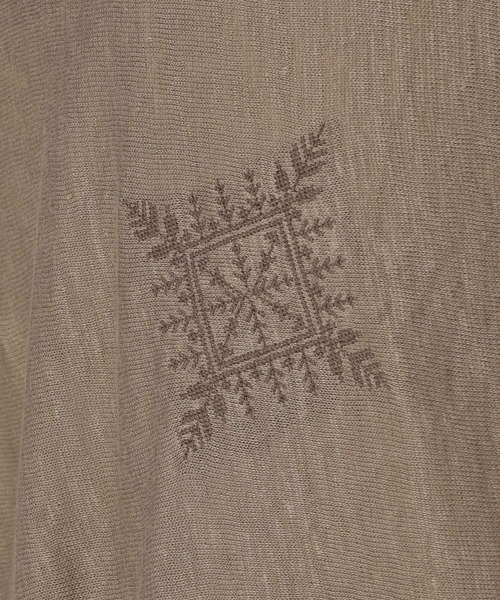 studio CLIP（スタディオクリップ）の「《Natural by studio CLIP》リネン100％ＢＩＧワンピース（ワンピース・レディース・ブラック/カーキ・FREE）」の6枚目の写真