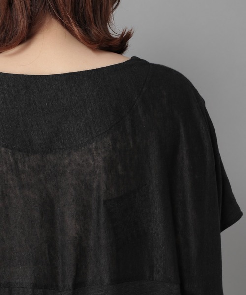 studio CLIP（スタディオクリップ）の「《Natural by studio CLIP》リネン100％ＢＩＧワンピース（ワンピース・レディース・ブラック/カーキ・FREE）」の8枚目の写真