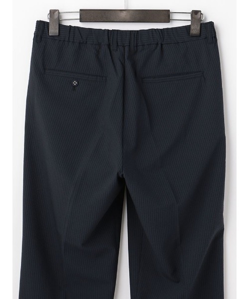 スーパーストレッチパンツシアサッカーネイビー/ブラック