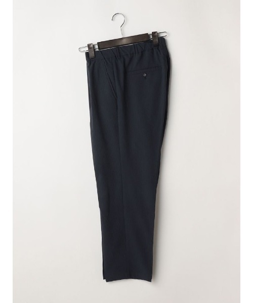 スーパーストレッチパンツシアサッカーネイビー/ブラック