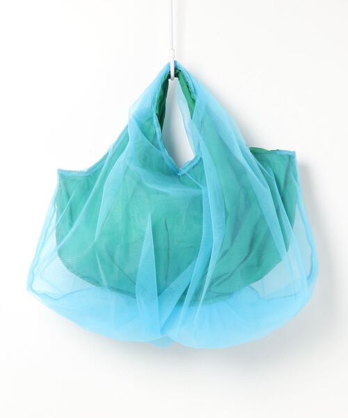 HELOYSE(エロイーズ)の「【HELOYSE/エロイーズ】balloon tulle bag S(トートバッグ・レディース・グリーン/キャメル・FREE)」の8枚目の写真