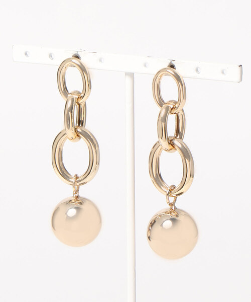 AMERICAN HOLIC(アメリカンホリック)の「メタルボールサガリピアス(ピアス(両耳用)・レディース・ゴールド/シルバー・FREE)」の1枚目の写真