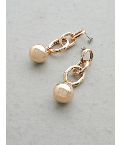 AMERICAN HOLIC(アメリカンホリック)の「メタルボールサガリピアス(ピアス(両耳用)・レディース・ゴールド/シルバー・FREE)」の4枚目の写真