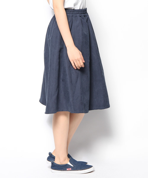 CIAOPANIC（チャオパニック）の「【Ciaopanic】ピーチ起毛ミドルフレアSK（スカート・レディース・カーキ/ネイビー・FREE）」の11枚目の写真