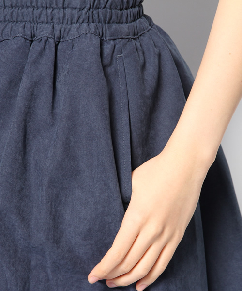 CIAOPANIC（チャオパニック）の「【Ciaopanic】ピーチ起毛ミドルフレアSK（スカート・レディース・カーキ/ネイビー・FREE）」の8枚目の写真