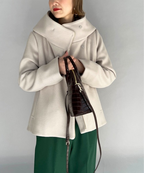 PICCIN(ピッチン)の「ジャージメルトンコート(その他アウター・レディース・ネイビー/サックスブルー/アイボリー・L/M)」の12枚目の写真
