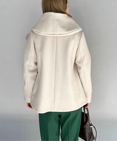 PICCIN(ピッチン)の「ジャージメルトンコート(その他アウター・レディース・ネイビー/サックスブルー/アイボリー・L/M)」の6枚目の写真