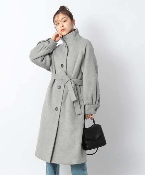 Heather(ヘザー)の「【21AW】ウールスタンドカラーコート 215246 Heather(ヘザー)の「【21AW】ウールスタンドカラーコート 215246