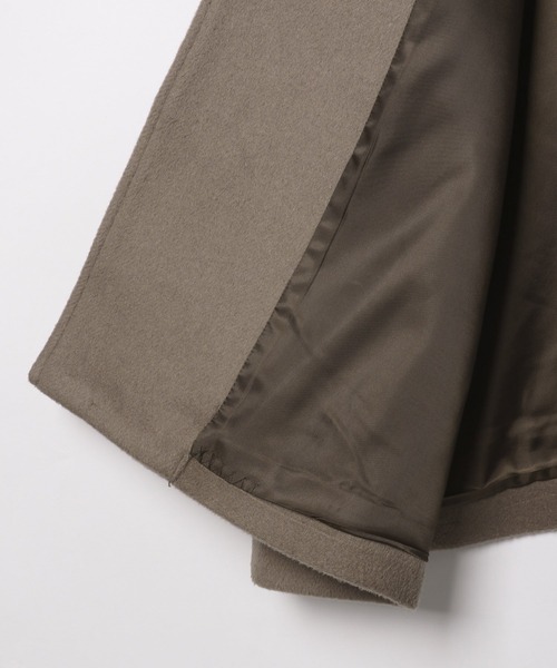 Heather（ヘザー）の「【21AW】ウールスタンドカラーコート　215246（ステンカラーコート・レディース・ブラック/ベージュ/グレー・FREE）」の12枚目の写真