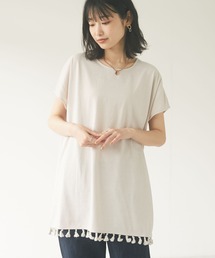 タッセルフリンジヘムカットチュニック　＊