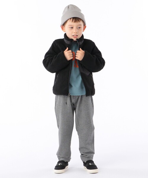 TAION（タイオン）の「【WEB限定/一部SHIPS KIDS別注】TAION:100～140cm / キッズ ボア リバーシブル ダウン ジャケット（ダウンジャケット/コート・キッズ・ホワイト/ブラック/ダークオリーブ・100/110/120/130/140）」の5枚目の写真