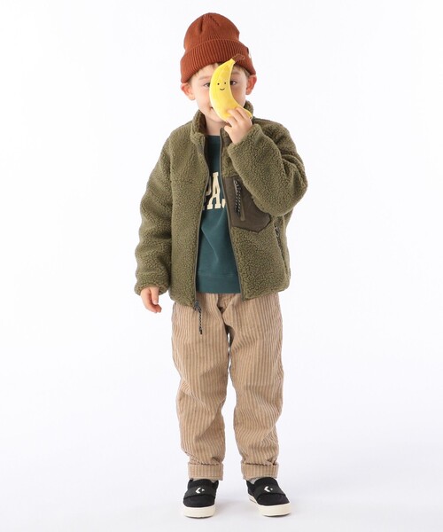 TAION（タイオン）の「【WEB限定/一部SHIPS KIDS別注】TAION:100～140cm / キッズ ボア リバーシブル ダウン ジャケット（ダウンジャケット/コート・キッズ・ホワイト/ブラック/ダークオリーブ・100/110/120/130/140）」の6枚目の写真