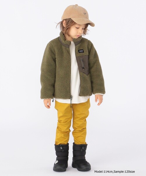 TAION（タイオン）の「【WEB限定/一部SHIPS KIDS別注】TAION:100～140cm / キッズ ボア リバーシブル ダウン ジャケット（ダウンジャケット/コート・キッズ・ホワイト/ブラック/ダークオリーブ・100/110/120/130/140）」の10枚目の写真
