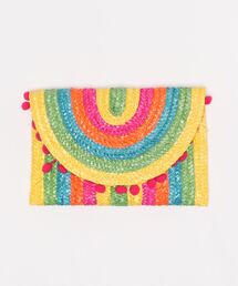 ●SHIRALEAH/ハーフムーンレインボークラッチ