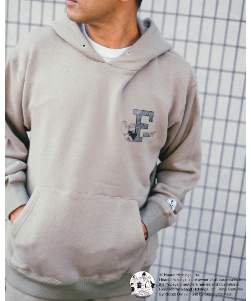 FIDELITY(フィデリティ)の「【FIDELITY フィデリティ】MEN'S POPEYE LOOP WHEEL SWEAT HOOD PARKA(パーカー・メンズ・ネイビー/オリーブ/ミックスグレー/ナチュラル・MEDIUM/LARGE/X-LARGE)」の3枚目の写真