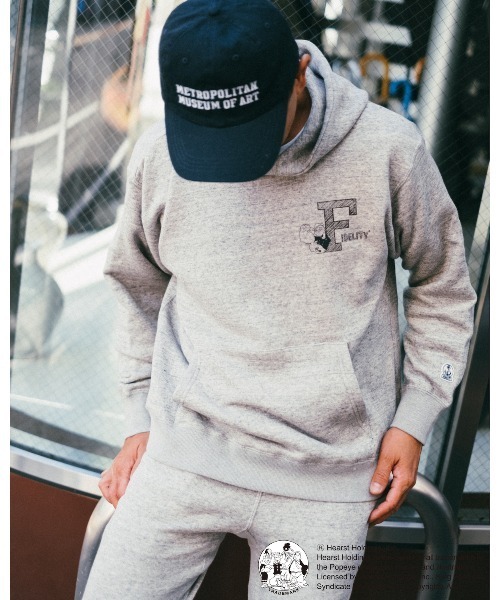 FIDELITY(フィデリティ)の「【FIDELITY フィデリティ】MEN'S POPEYE LOOP WHEEL SWEAT HOOD PARKA(パーカー・メンズ・ネイビー/オリーブ/ミックスグレー/ナチュラル・MEDIUM/LARGE/X-LARGE)」の6枚目の写真