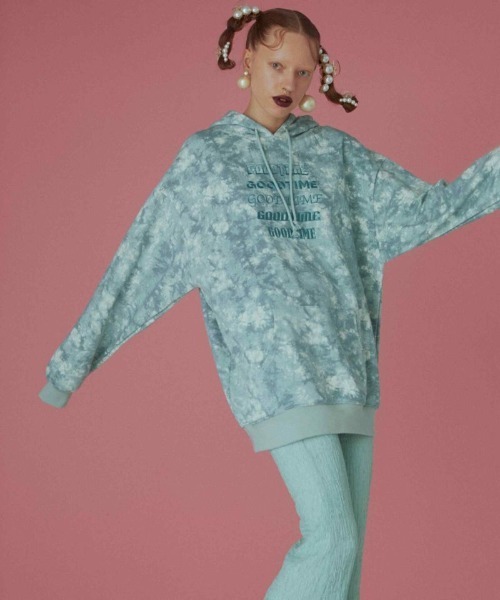 Candy Stripper（キャンディストリッパー）の「GOODTIME TIE DYE HOODIE（パーカー・レディース・ピンク/グリーン/ブラック・2）」の13枚目の写真