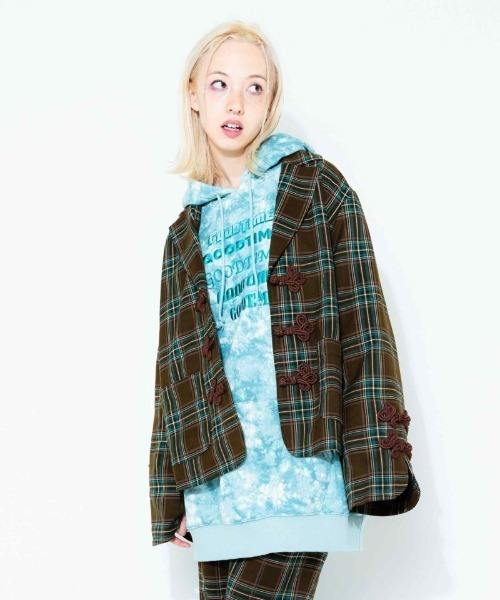 Candy Stripper（キャンディストリッパー）の「GOODTIME TIE DYE HOODIE（パーカー・レディース・ピンク/グリーン/ブラック・2）」の7枚目の写真