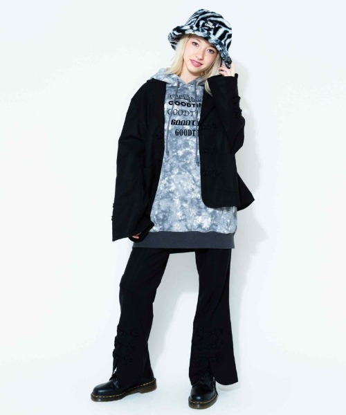 Candy Stripper（キャンディストリッパー）の「GOODTIME TIE DYE HOODIE（パーカー・レディース・ピンク/グリーン/ブラック・2）」の5枚目の写真