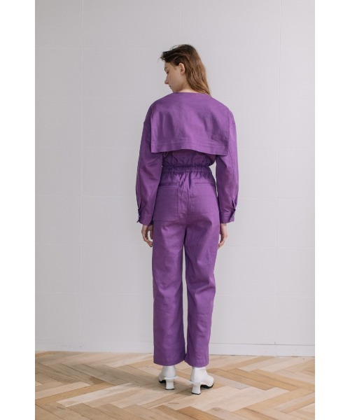 AULA AILA（アウラアイラ）の「フロントジップジャンプスーツ（つなぎ/オールインワン・レディース・ブラック/パープル/インディゴブルー・1/0）」の19枚目の写真