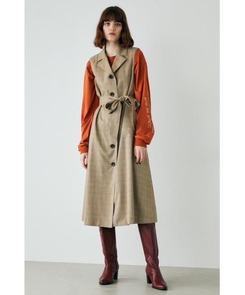 MOUSSY(マウジー)の「TAILORED COLLAR DRESS(ワンピース・レディース・グレー/ベージュ・2/1)」の5枚目の写真