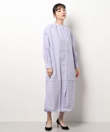 feepur | バンドカラーオーバーシャツワンピース(シャツワンピース)